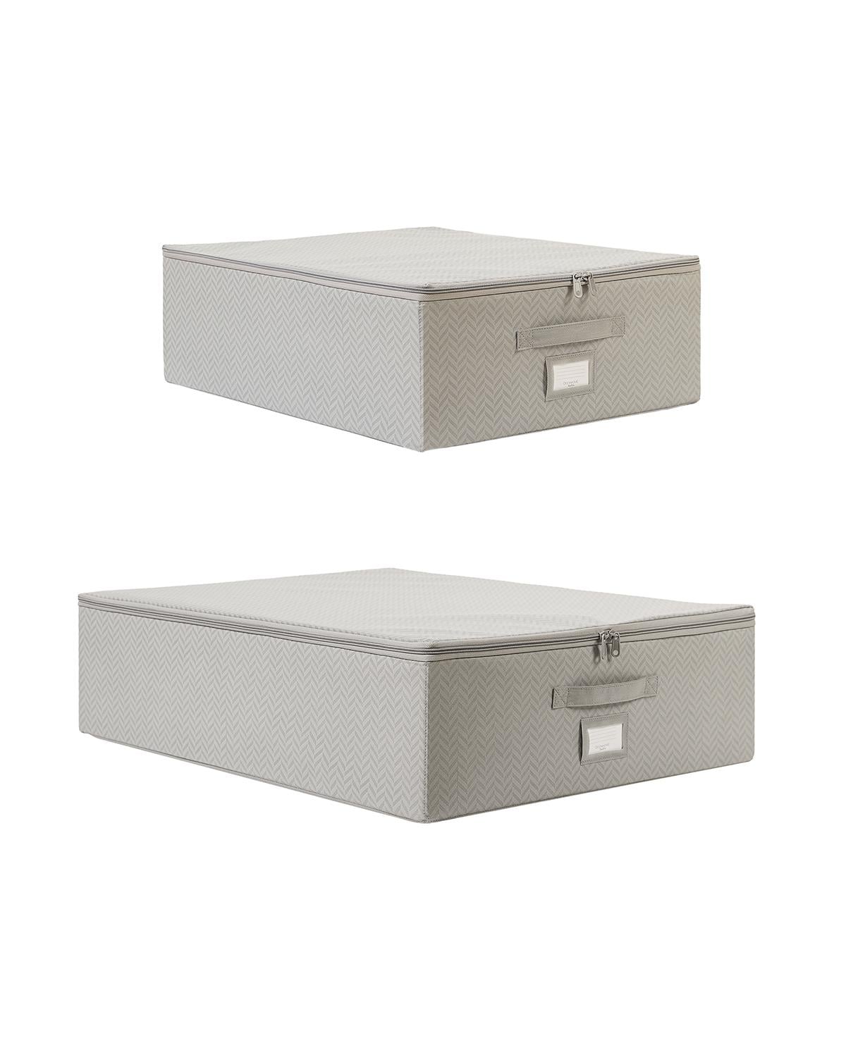 2li Gri Balıksırtı Destekli Hurç Set  45 x 55 x 18 + 55 x 70 x 18 cm