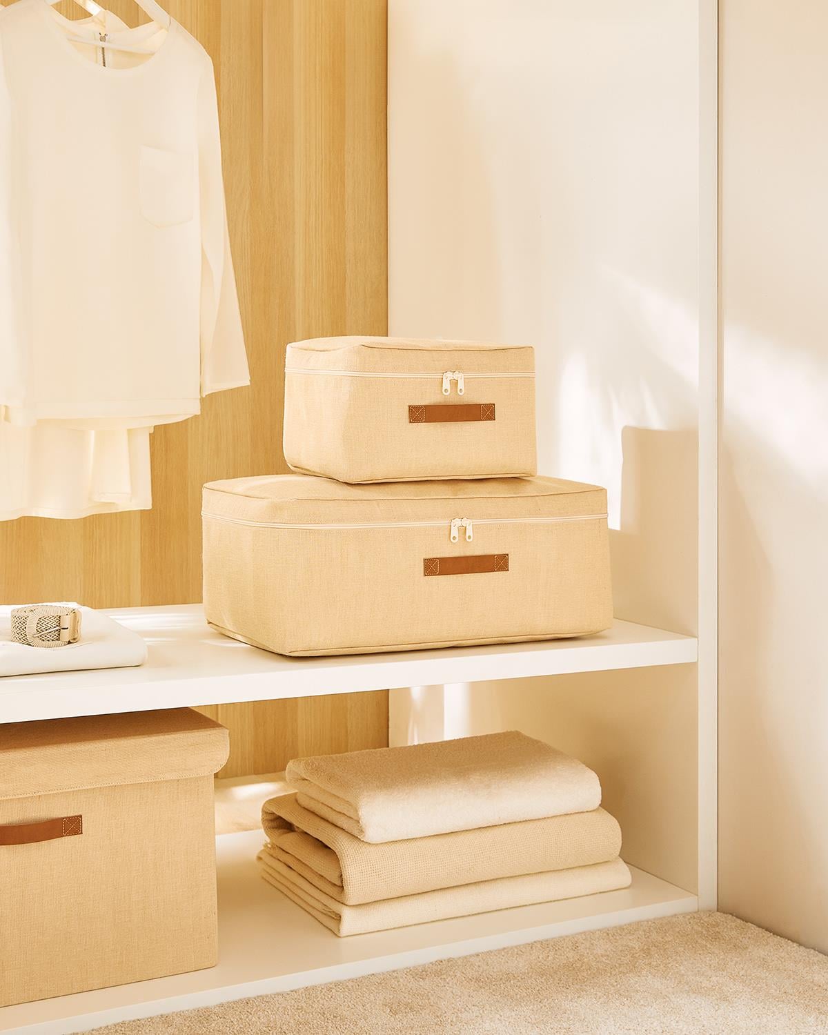 2li Jüt Keten Hurç Set 30 x 22 x 18 / 52 x 28 x 21 cm