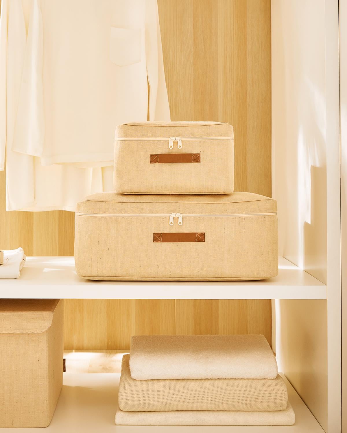 2li Jüt Keten Hurç Set 30 x 22 x 18 / 52 x 28 x 21 cm