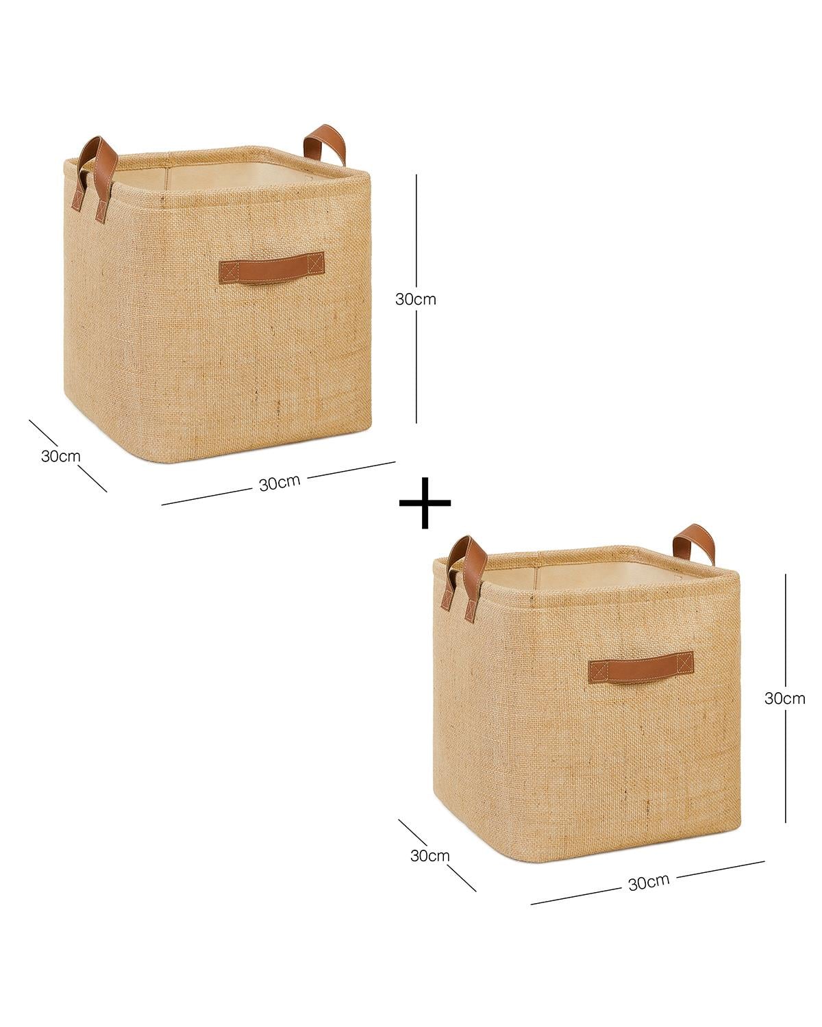 2li Jüt Sepet Set 30 x 30 x 30 cm