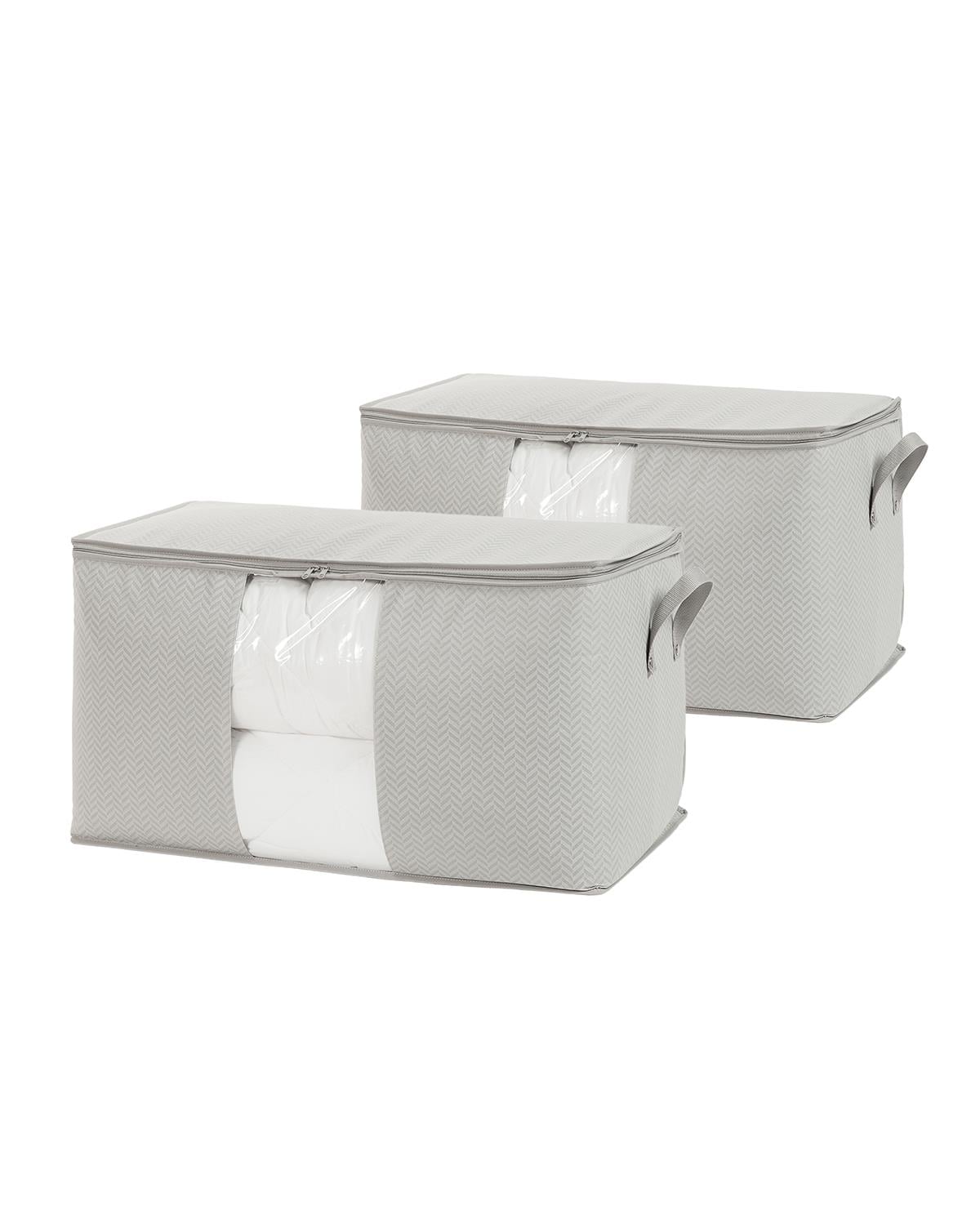 2li Mega Boy Pvc Pencereli Gri Balıksırtı Hurç Set 75 x 40 x 40 cm