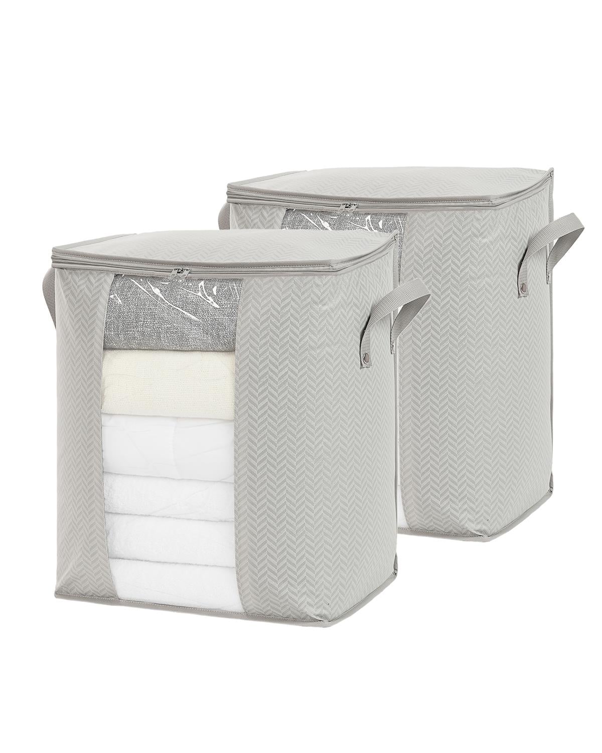 2li Pvc Pencereli Gri Balıksırtı Hurç Set 45 x 30 x 50 cm
