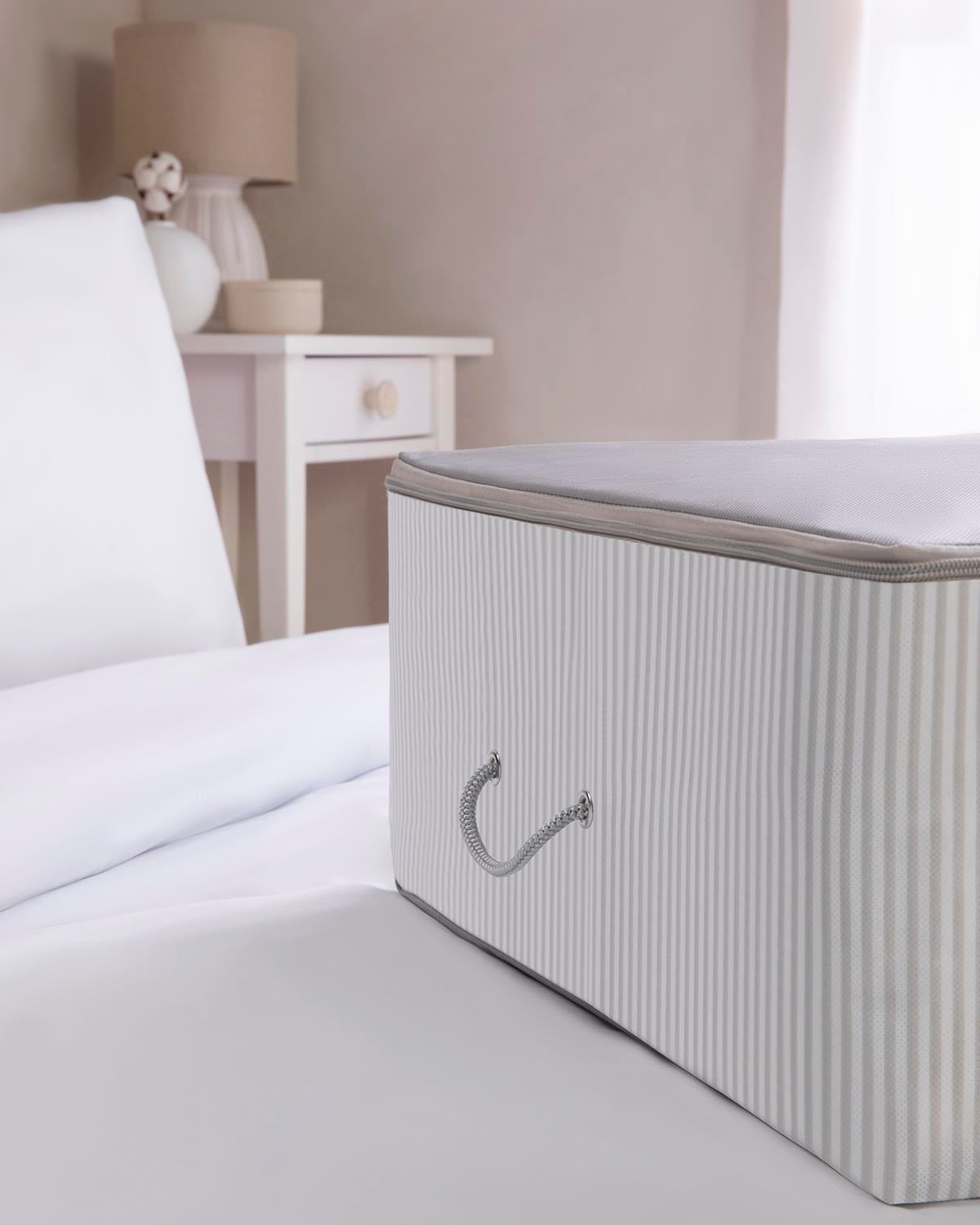 3lü Mega Boy Gri Renk Stuff & Things Baza Altı Hurç Set 74 x 46 x 22 cm