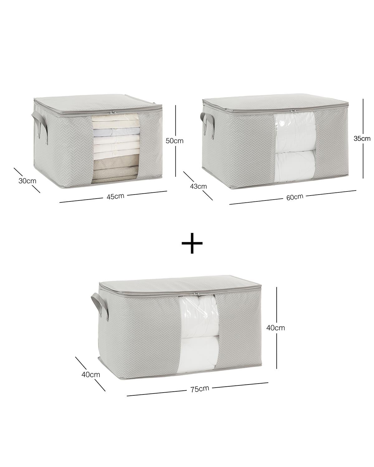 3lü Pvc Pencereli Gri Balıksırtı Hurç Set