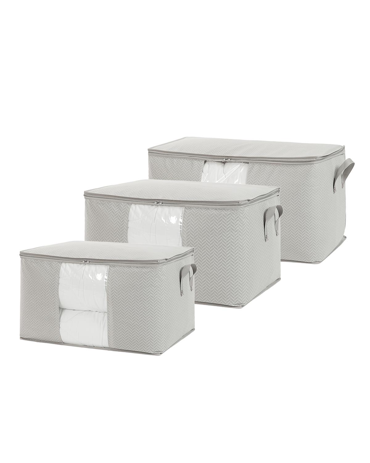 3lü Pvc Pencereli Gri Balıksırtı Hurç Set