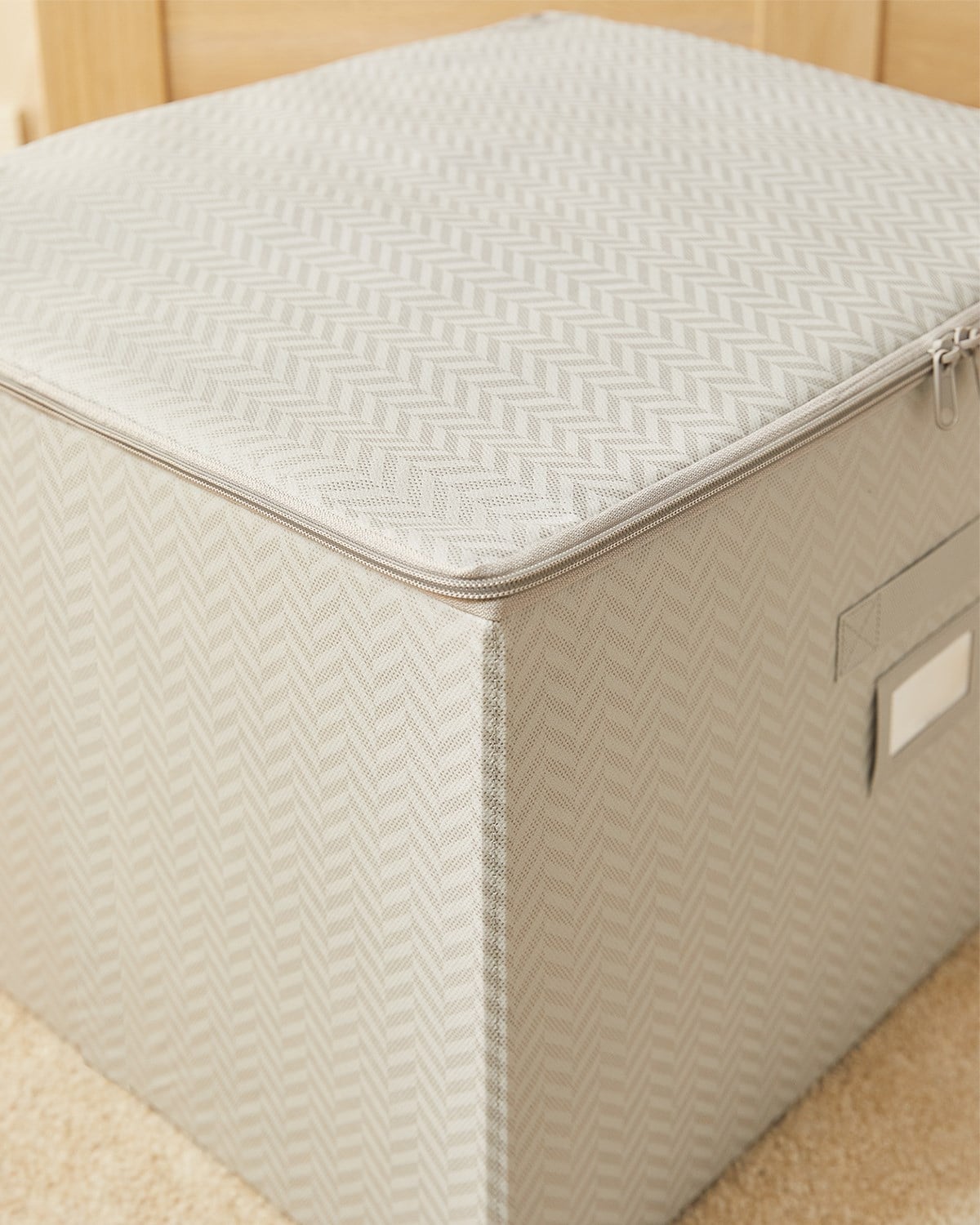 4lü Gri Balıksırtı Destekli Kutu Hurç Set 31 x 38 x 12 + 45 x 55 x 18 + 55 x 70 x 18 + 48 x 40 x 30 cm