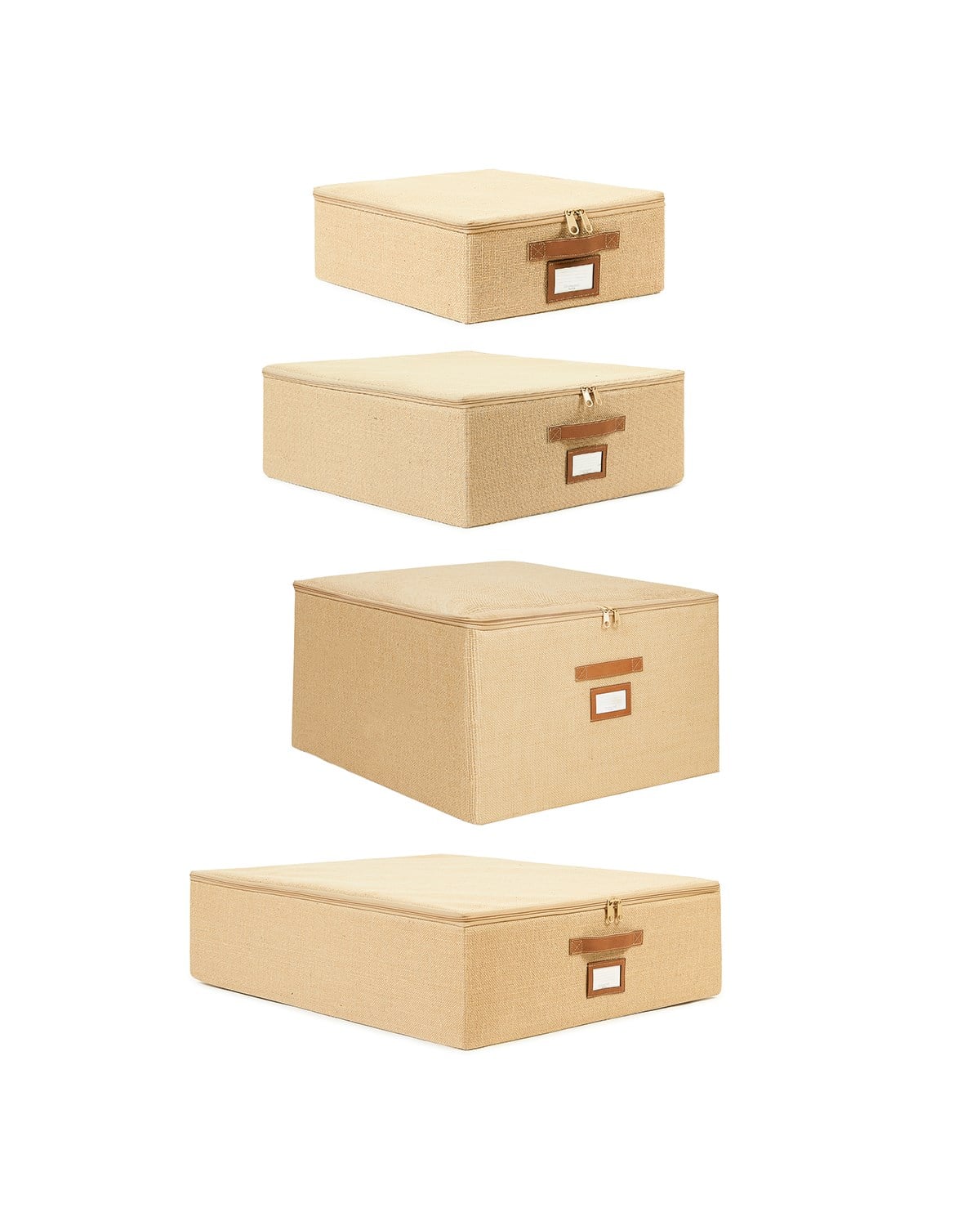 4lü Jüt Destekli Kutu Hurç Set 31 x 38 x 12 + 45 x 55 x 18 + 55 x 70 x 18 + 48 x 40 x 30 cm