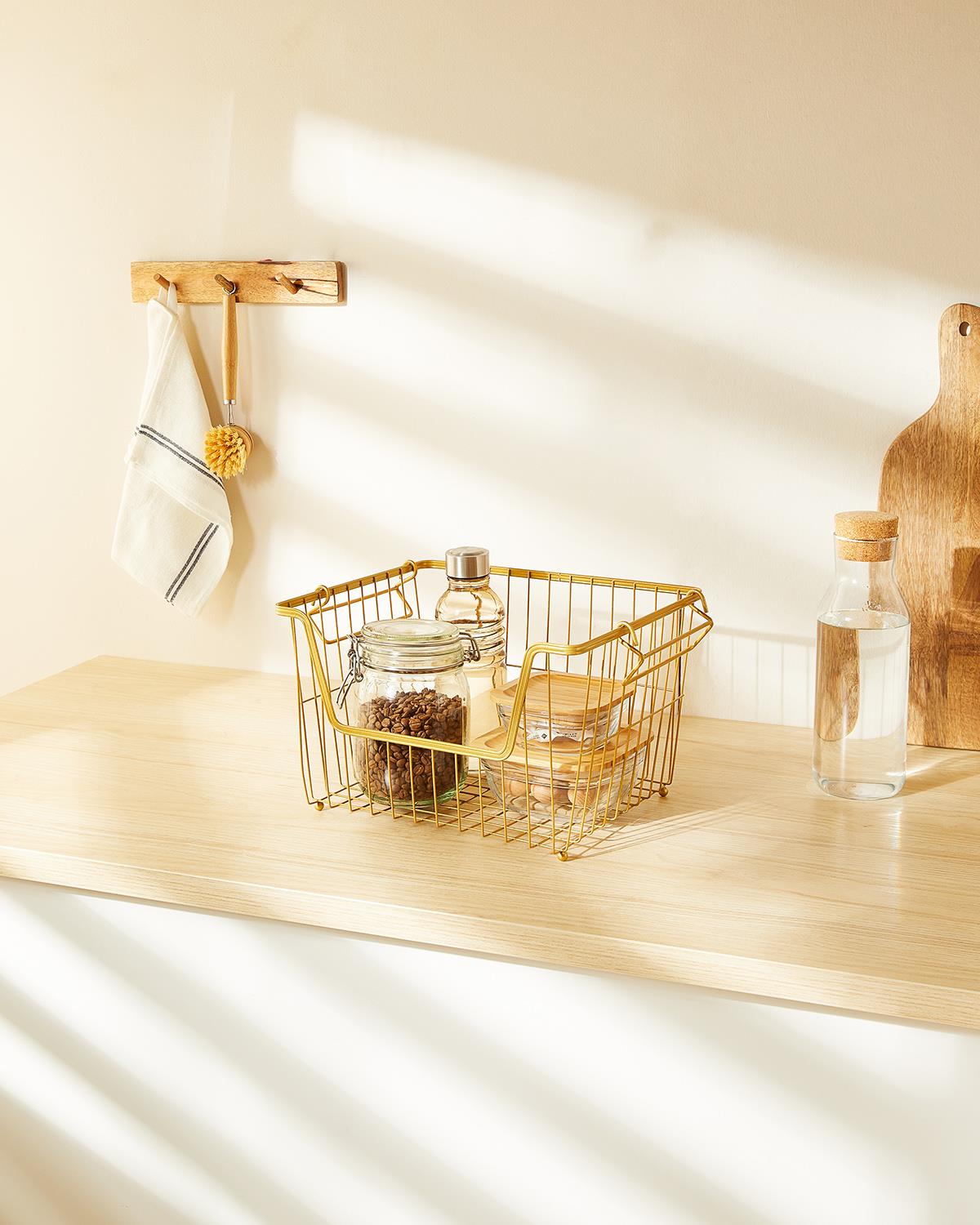 Altın Renk Metal 33 x 27 x 20 cm