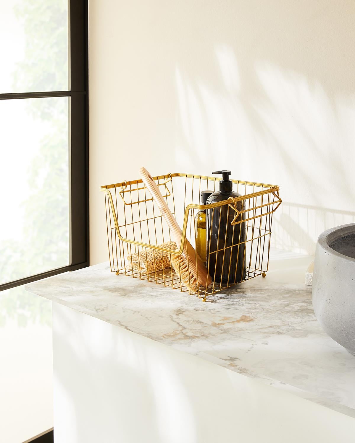 Altın Renk Metal 33 x 27 x 20 cm