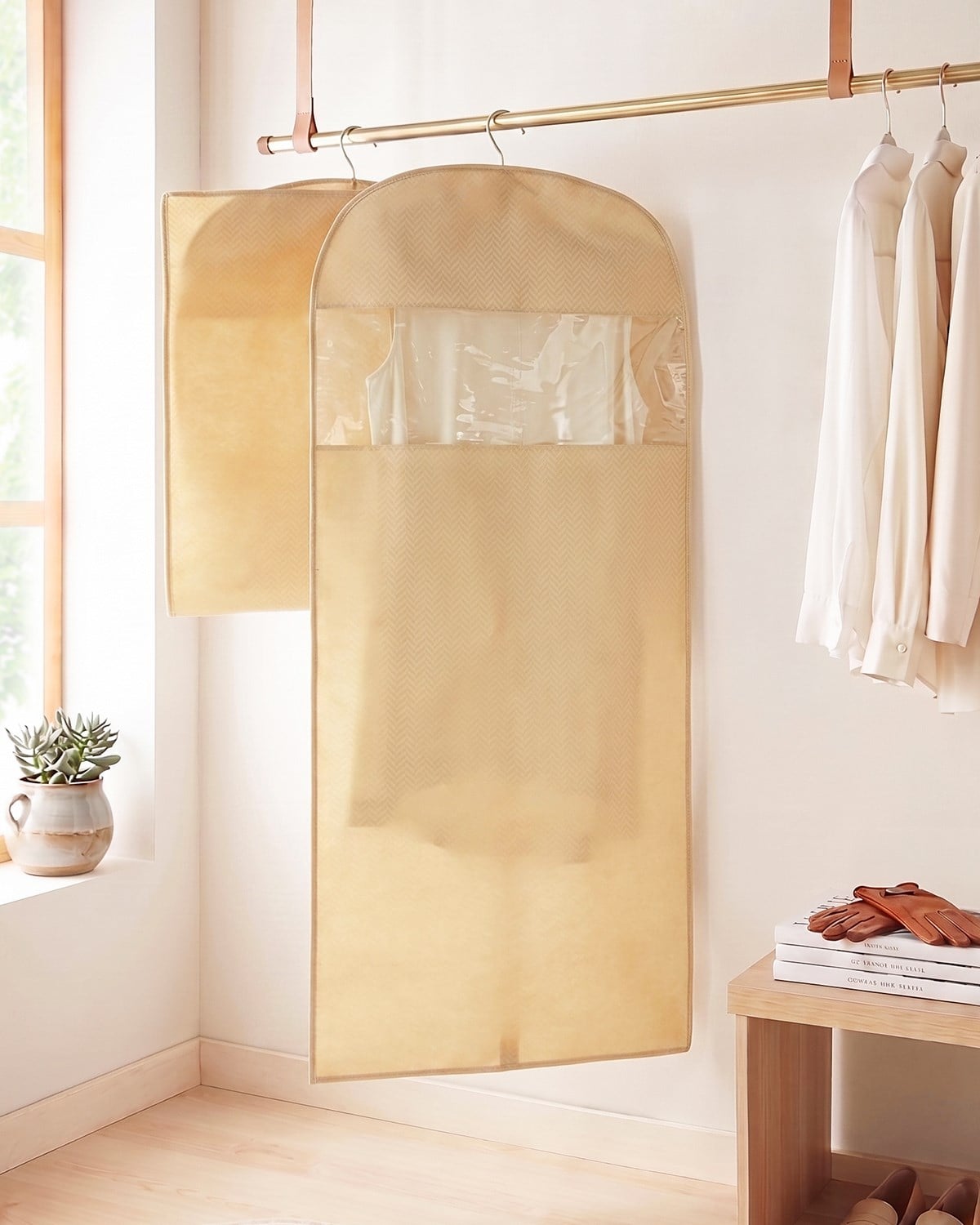 Bej Balıksırtı Elbise Kılıfı 60 x 135 cm