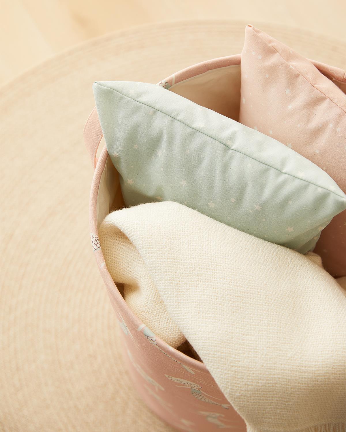 Çocuk Odası Ağzı Büzgülü Deniz Kızı Oyuncak Sepeti 36 x 48 cm