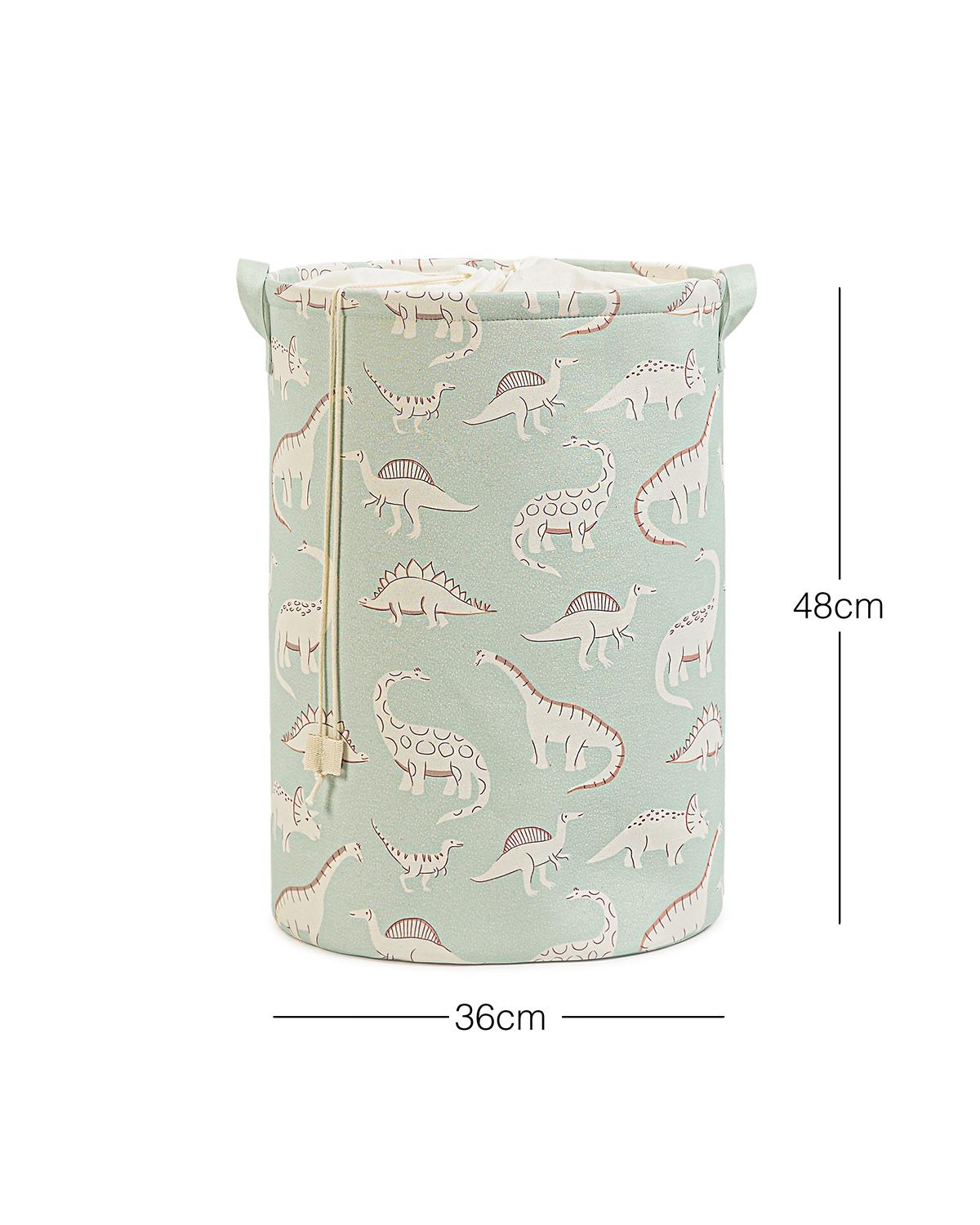 Çocuk Odası Ağzı Büzgülü Dinozor Oyuncak Sepeti 36 x 48 cm