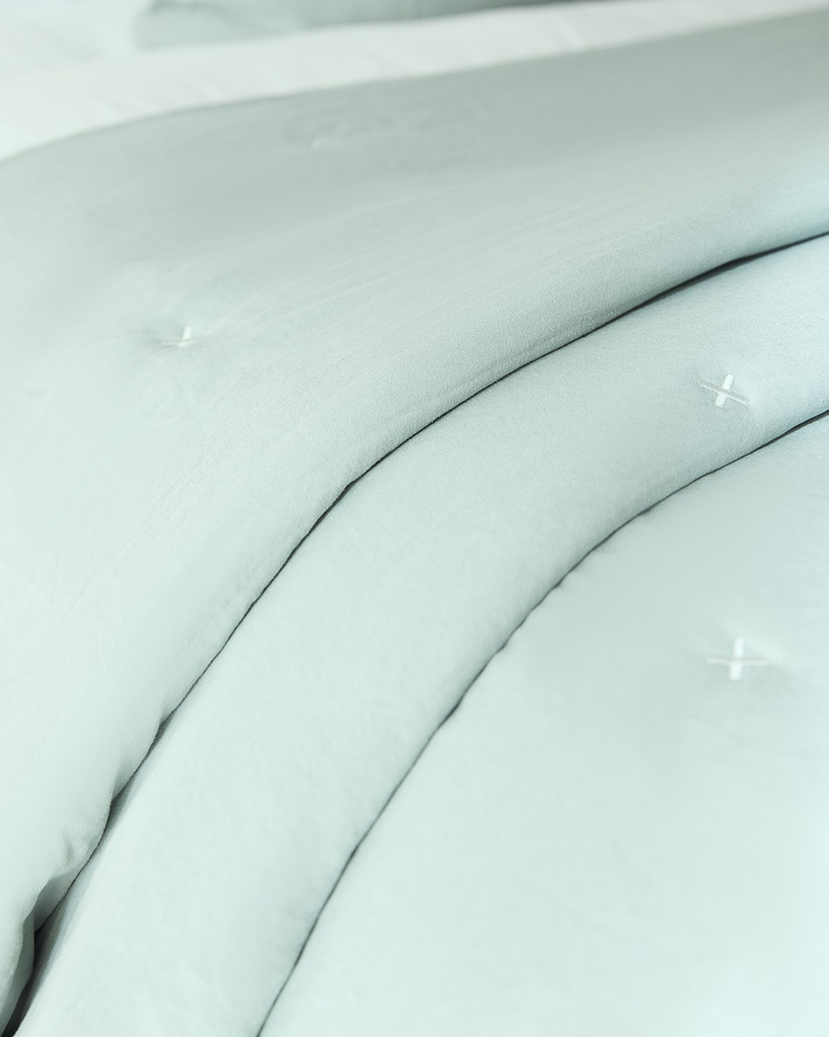 Nakışlı Mint Tek Kişilik Yatak Örtüsü Seti 1 Adet 180 x 230 / 1 Adet 50 x 70 cm