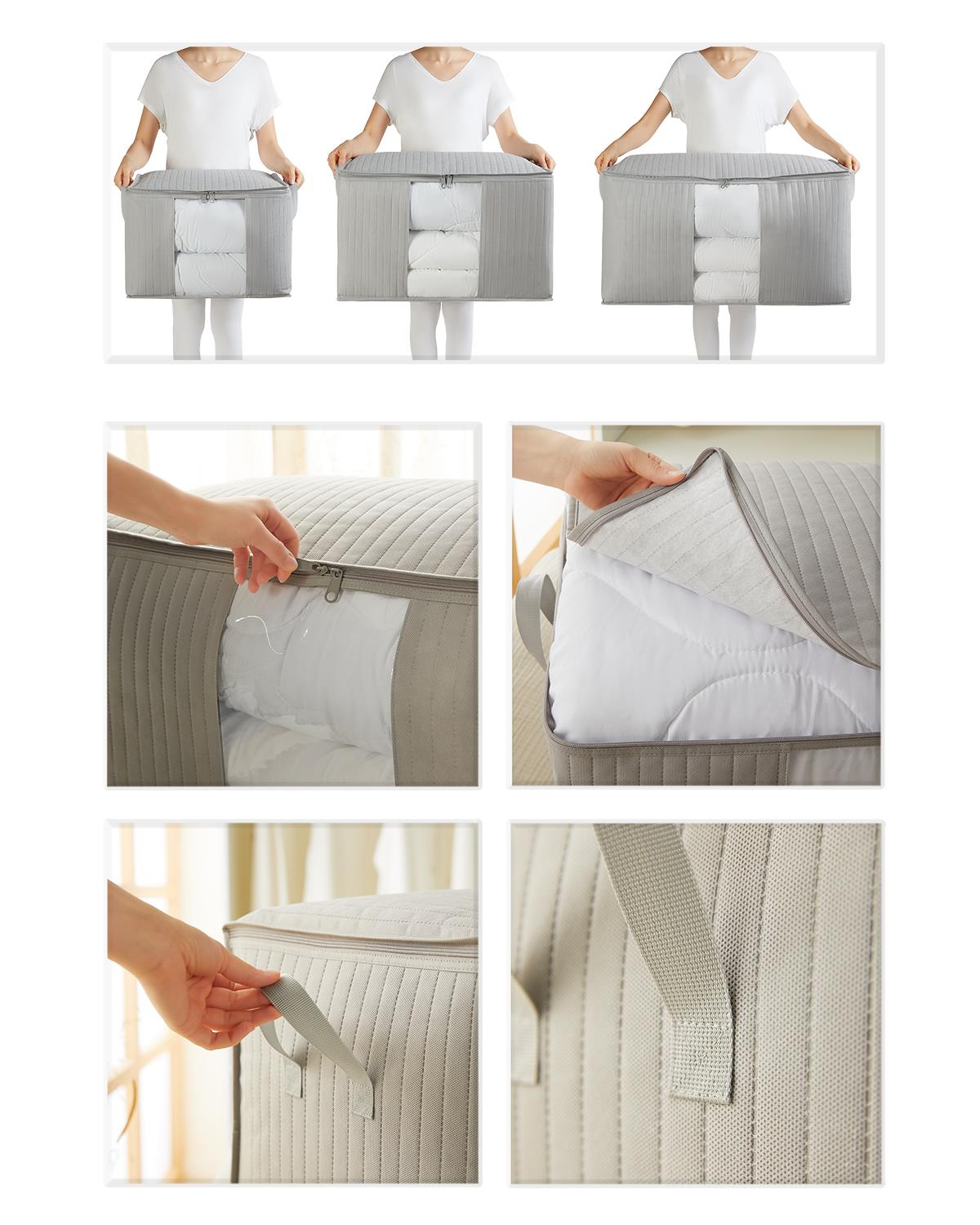3lü Pvc Pencereli Gri Renk Kapitone Hurç Set