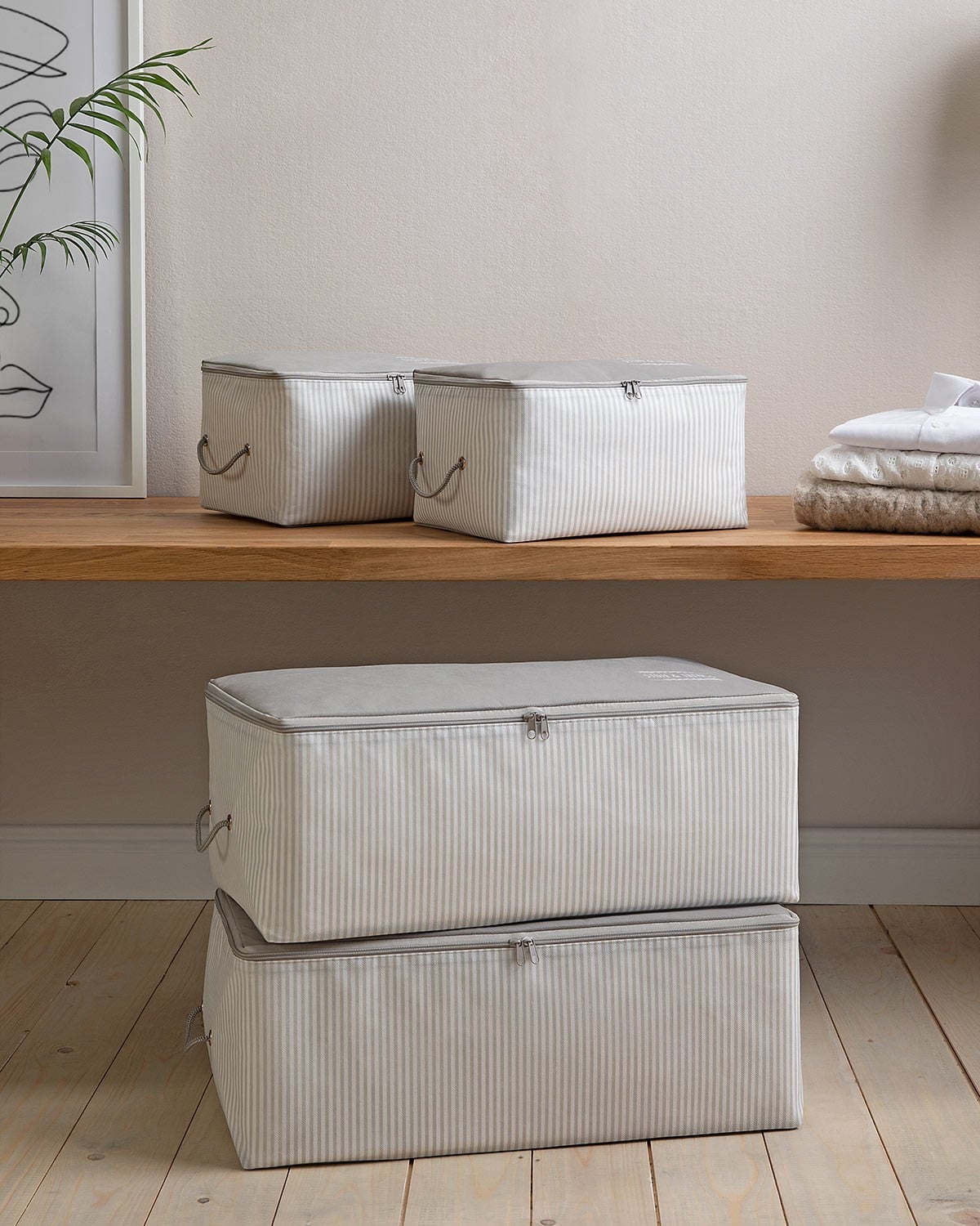 4lü Gri Renk Stuff & Things Hurç Set