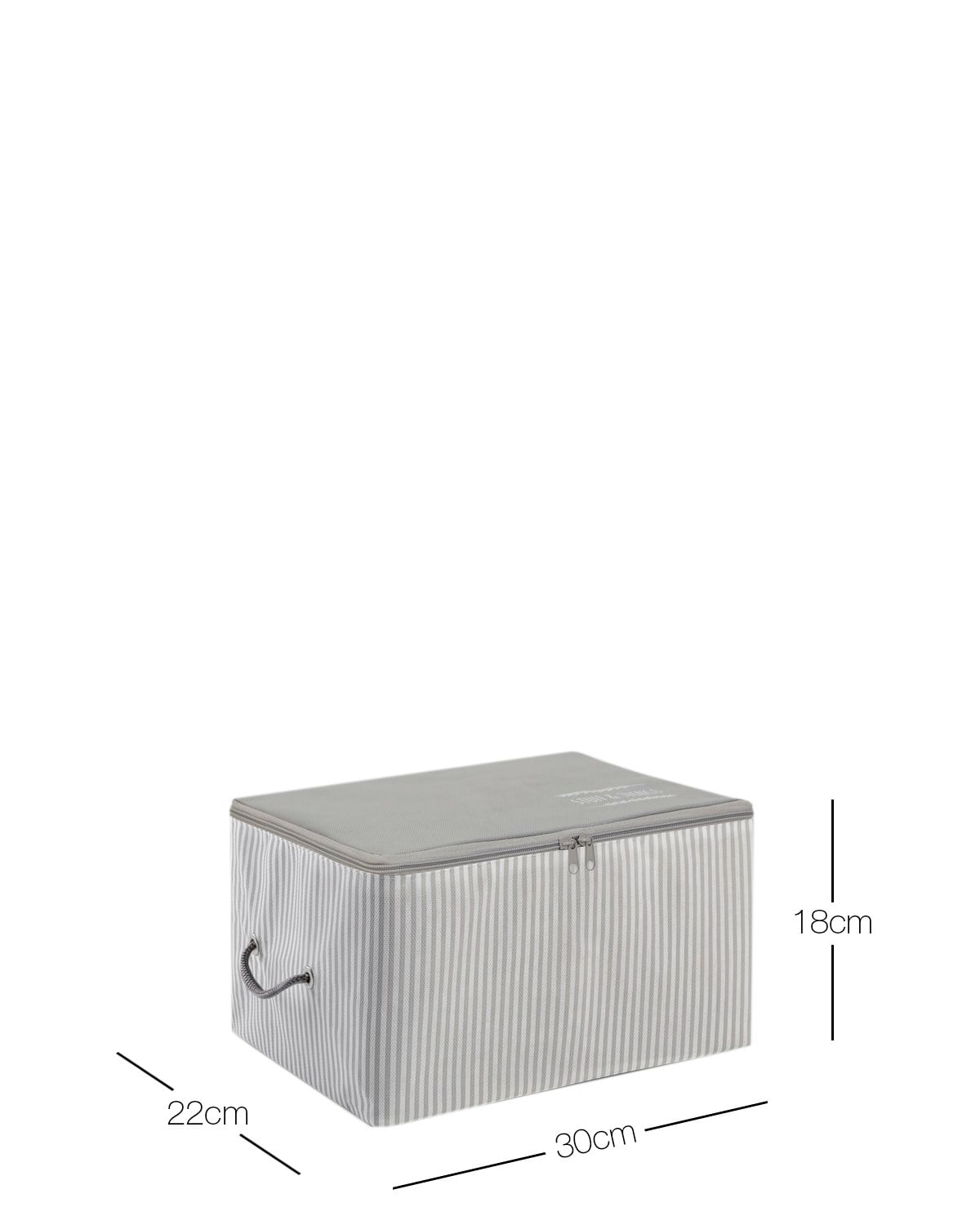 Küçük Boy Gri Çizgili Stuff & Things Hurç 30 x 22 x 18 cm