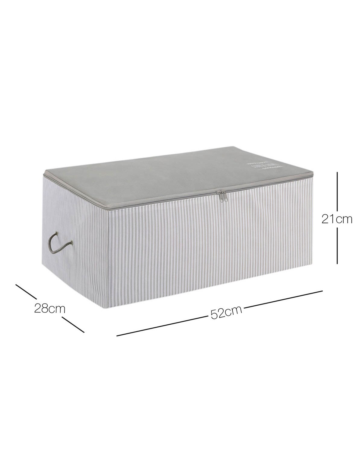 Orta Boy Gri Çizgili Stuff & Things Hurç 52 x 28 x 21 cm