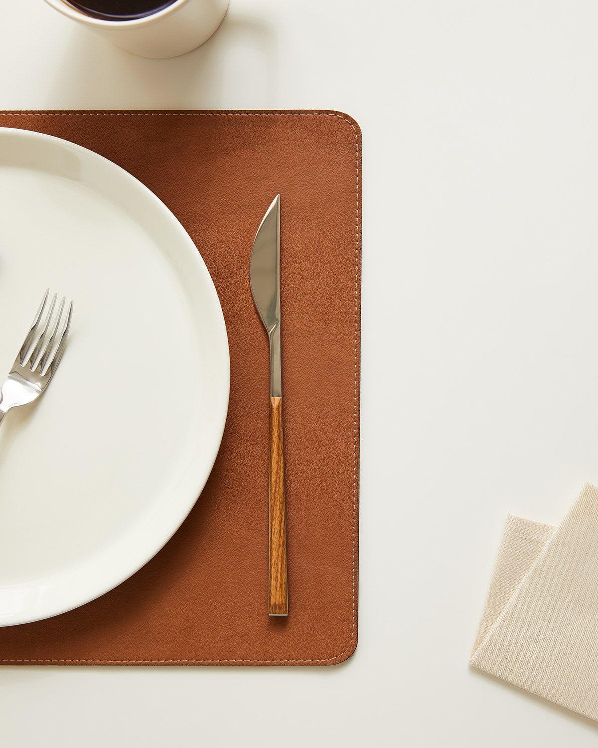 2li Taba Renk Deri Amerikan Servis 40 x 30 cm