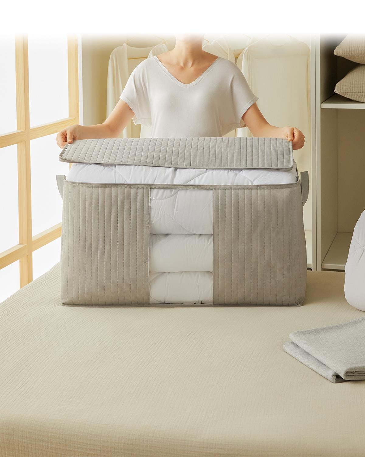 2li Mega Boy Pvc Pencereli Gri Renk Kapitone Hurç Set 75 x 40 x 40 cm