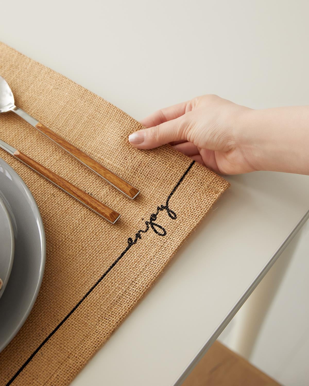 6lı Enjoy Jüt Amerikan Servis Seti 45 x 35 cm