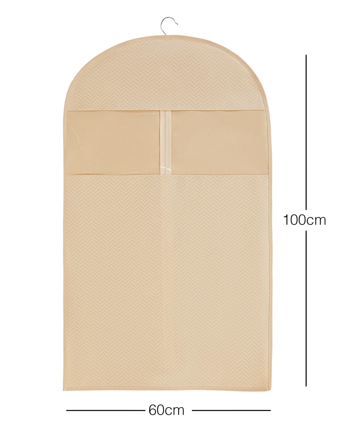 Bej Balıksırtı Elbise Kılıfı 60 x 100 cm