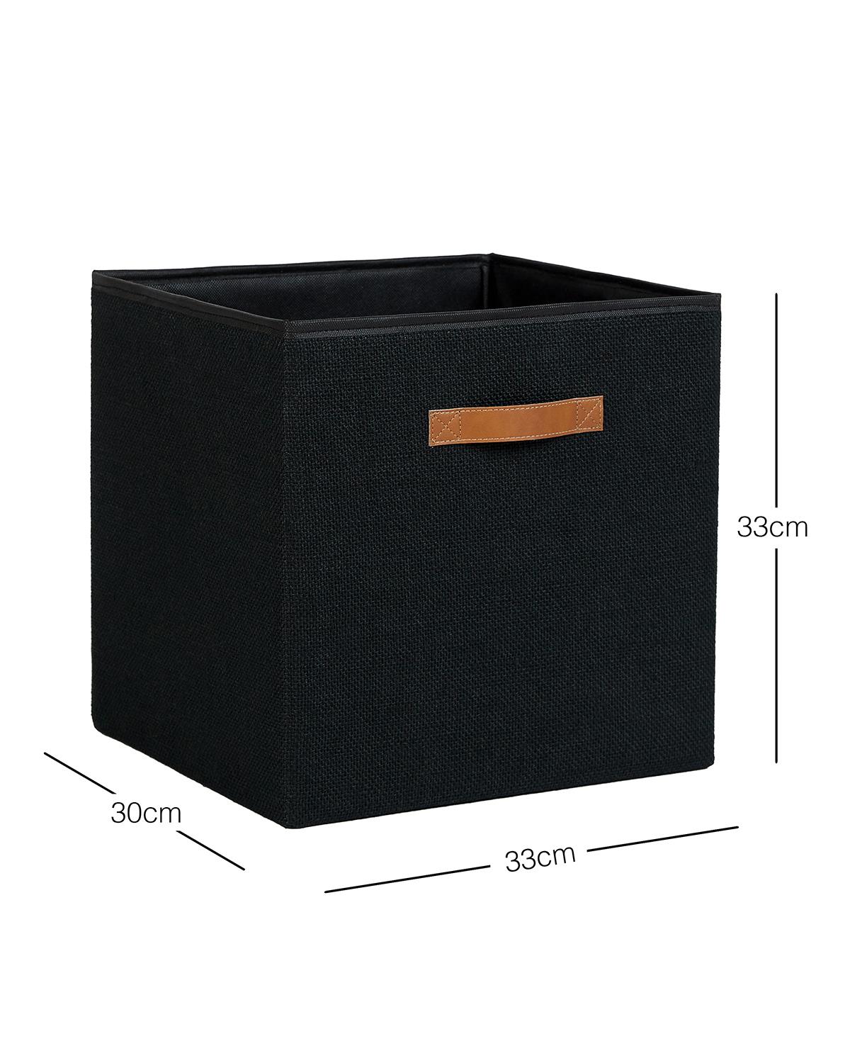 Siyah Renk Jüt Kutu 33 x 30 x 33 cm