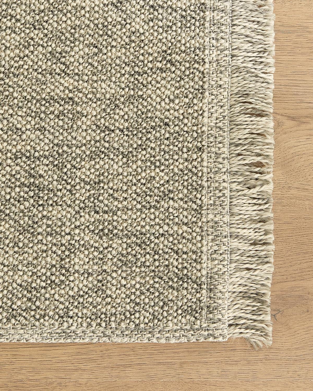 Yıkanabilir Püsküllü Buklet Gri Renk Halı Kilim 120 x 180 cm