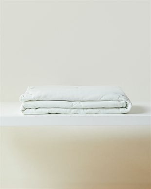  %100 Pamuk Penye Mavi Yıldız Nakışlı Bebek Çok Amaçlı Örtü 90 x 120 cm