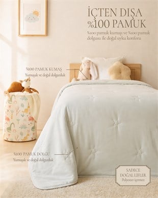 %100 Pamuk Penye Mavi Yıldız Nakışlı Çocuk Tek Kişilik Çok Amaçlı Örtü 155 x 215 cm