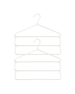 2li 3 Katlı Ekru Renk Kumaş Kaplı Metal Giysi Askısı 42 x 41 x 0.5 cm