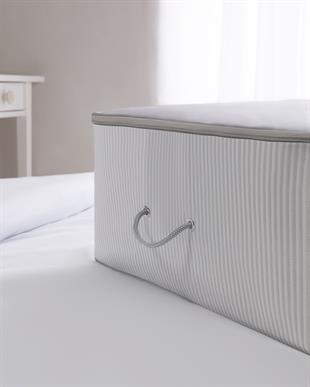 2li Büyük Boy Gri Çizgili Stuff & Things Baza Altı Hurç Set 62 x 46 x 22 cm