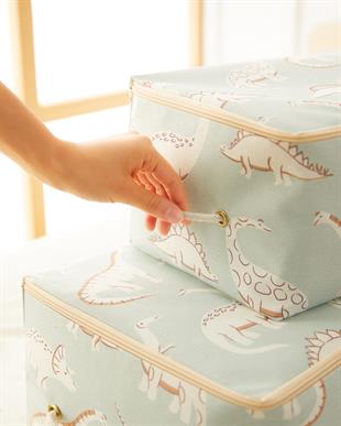 2li Çocuk Odası Dinozor Hurç Set 1 Adet 30 x 22 x 18 / 1 Adet 52 x 28 x 21 cm