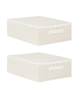 2li Gri Pötikare Destekli Kutu Hurç Set 31 x 38 x 12 cm