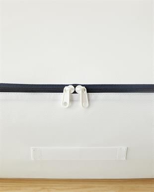 2li Mega Boy Lacivert Fermuarlı Beyaz Renk Stuff & Things Baza Altı Hurç Set 74 x 46 x 22 cm