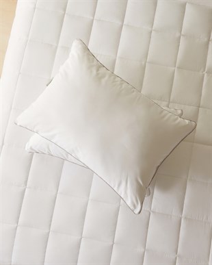 2li Pamuklu Saten Biyeli 800 Gr Mikrojel Yastık Seti 50 x 70 cm