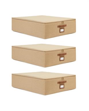 3lü Büyük Boy Jüt Destekli Hurç Set 55 x 70 x 18 cm