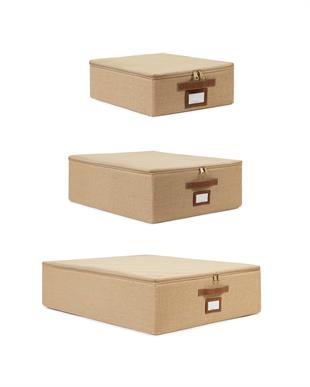 3lü Jüt Destekli Hurç Set 31 x 38 x 12 + 45 x 55 x 18 + 55 x 70 x 18 cm