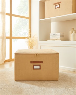 3lü Jüt Destekli Kutu Hurç Set 48 x 40 x 30 cm