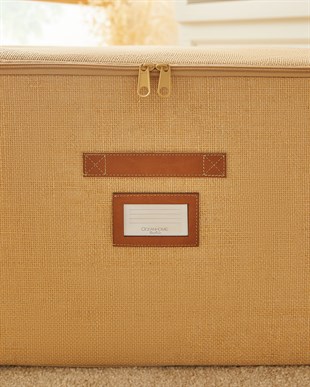 3lü Jüt Destekli Kutu Hurç Set 48 x 40 x 30 cm