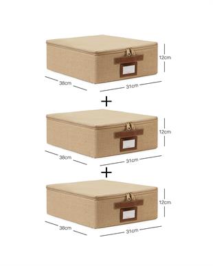 3lü Küçük Boy Jüt Destekli Hurç Set 31 x 38 x 12 cm