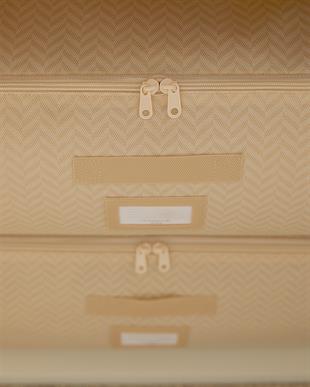 3lü Mega Boy Bej Balıksırtı Baza Altı Hurç Set 74 x 46 x 22 cm