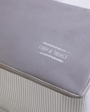 3lü Mega Boy Gri Renk Stuff & Things Baza Altı Hurç Set 74 x 46 x 22 cm