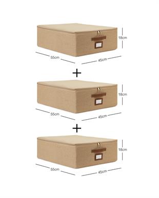 3lü Orta Boy Jüt Destekli Hurç Set 45 x 55 x 18 cm