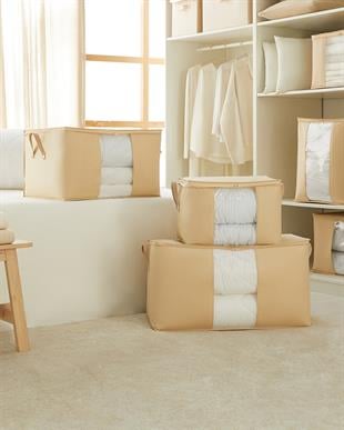 3lü Pvc Pencereli Bej Balıksırtı Hurç Set