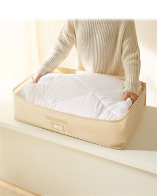 4lü Bej Balıksırtı Baza Altı Hurç Set 2 Adet 62 x 46 x 22 / 2 Adet 74 x 46 x 22 cm