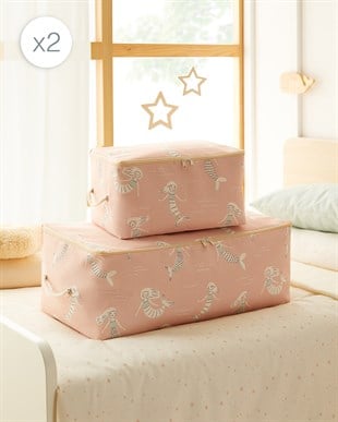 4lü Çocuk Odası Deniz Kızı Hurç Set 2 Adet 30 x 22 x 18 / 2 Adet 52 x 28 x 21 cm