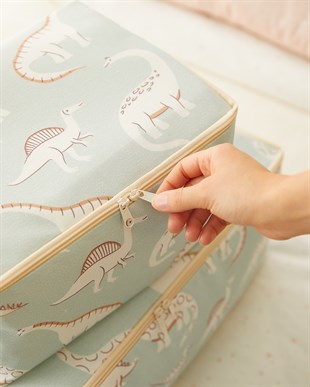 4lü Çocuk Odası Dinozor Hurç Set 2 Adet 30 x 22 x 18 / 2 Adet 52 x 28 x 21 cm