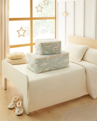 4lü Çocuk Odası Dinozor Hurç Set 2 Adet 30 x 22 x 18 / 2 Adet 52 x 28 x 21 cm
