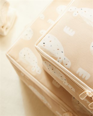 4lü Çocuk Odası Sevimli Balina Hurç Set 2 Adet 30 x 22 x 18 / 2 Adet 52 x 28 x 21 cm