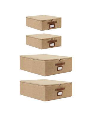 4lü Jüt Destekli Hurç Set 2 Adet 31 x 38 x 12 + 45 x 55 x 18 cm
